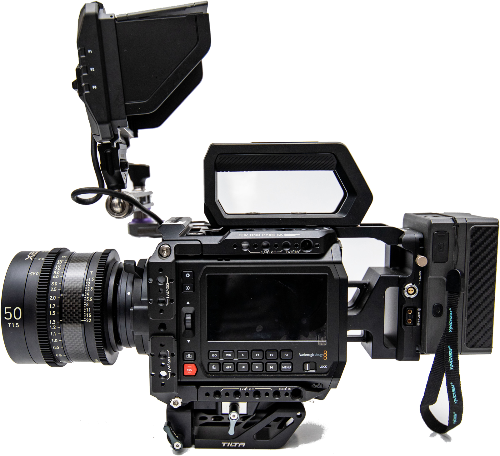 Caméra Blackmagic URSA Mini Pro 4.6K G2 équipée, en location chez MAVELO